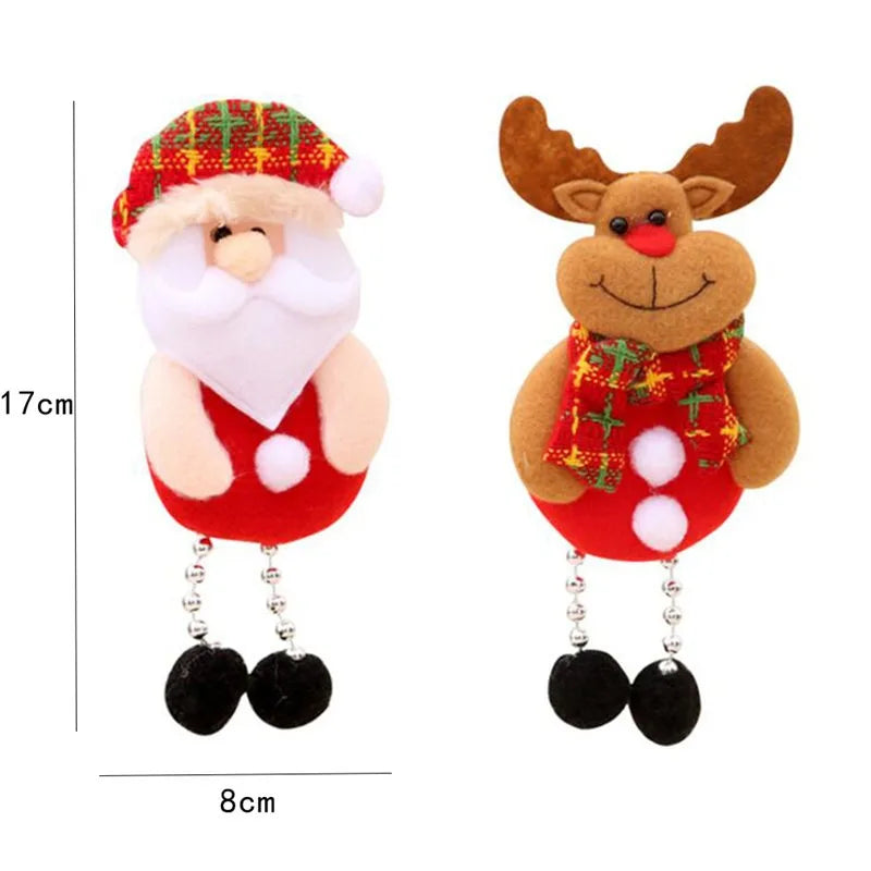 Christmas Plush Doll Ornaments White Santa Claus Snowman Xmas Tree Drop Ornaments Decoration For Home Xmas Party Kids Gifts