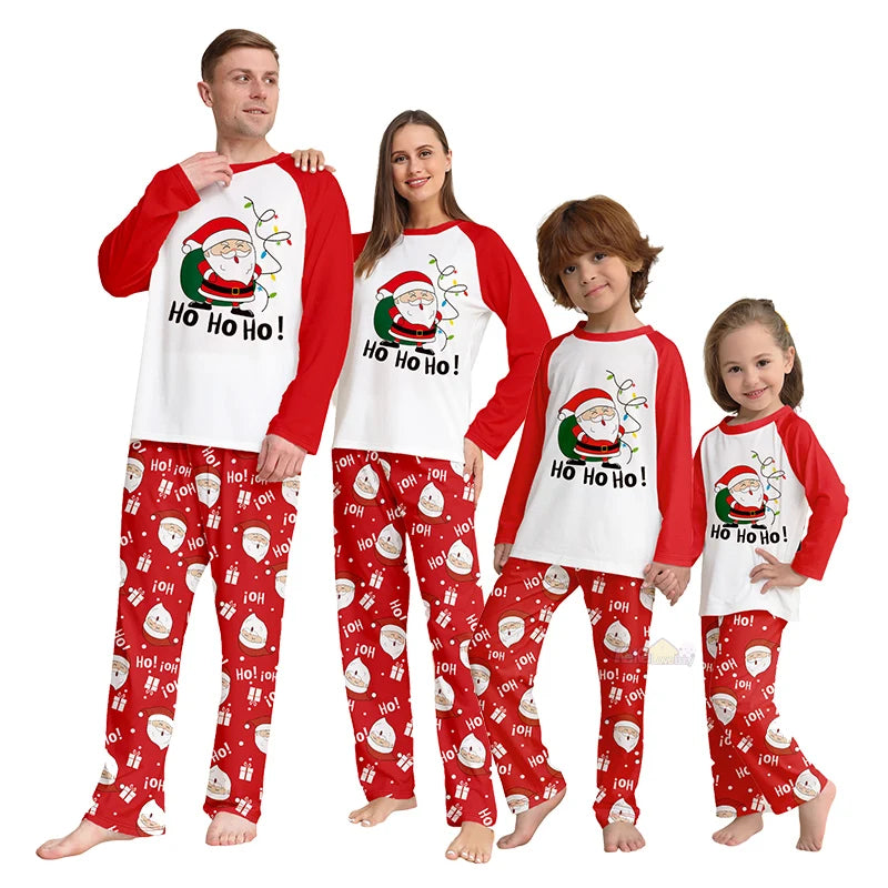 Pyjama de Noël Familial 2024 - Ensemble Assorti Adulte Enfant et Barboteuse Bébé