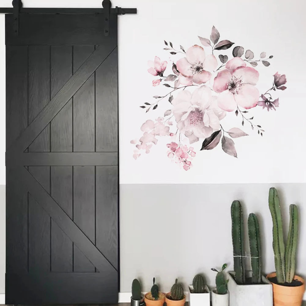 Autocollants Muraux Arbre Fleuri et Oiseaux - Décoration Nature Salon