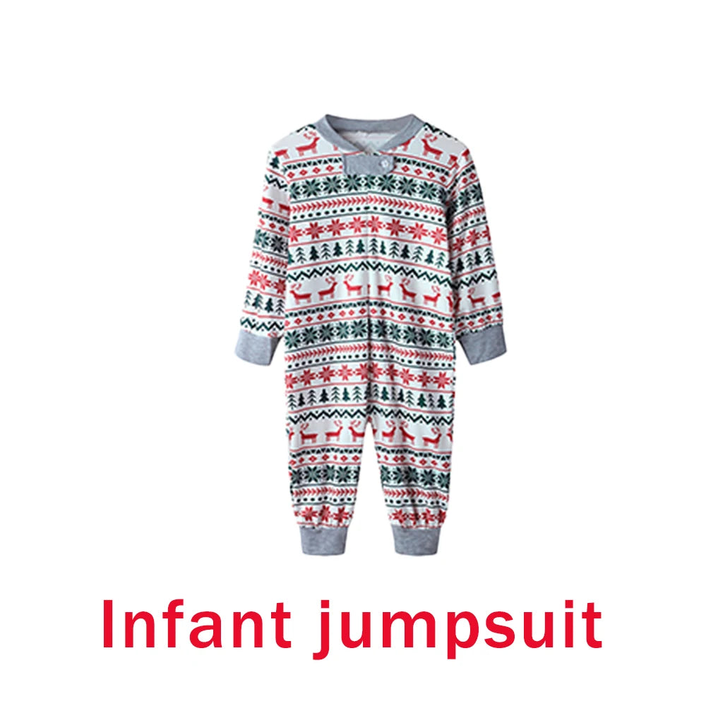 Pyjama de Noël Familial Renne et Sapin - Ensemble Assorti Parents et Enfants