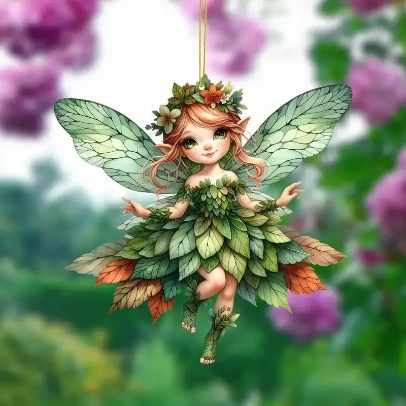 Attrape-Soleil Fée des Fleurs - Décoration Fenêtre Vitrail Acrylique