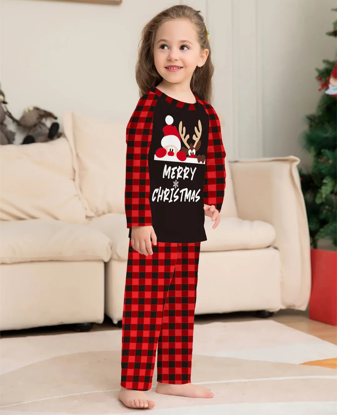 Pyjama de Noël Familial Père Noël - Ensemble Assorti Femme Homme Enfant