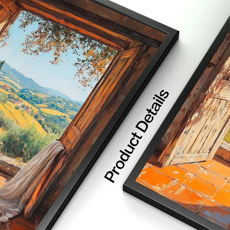 Vintage Ocean Oil Art Rustic Cozy Decor Sunlit Seaside Landscape Poster Canvas Paintings And Prints For Living Room Home Decor