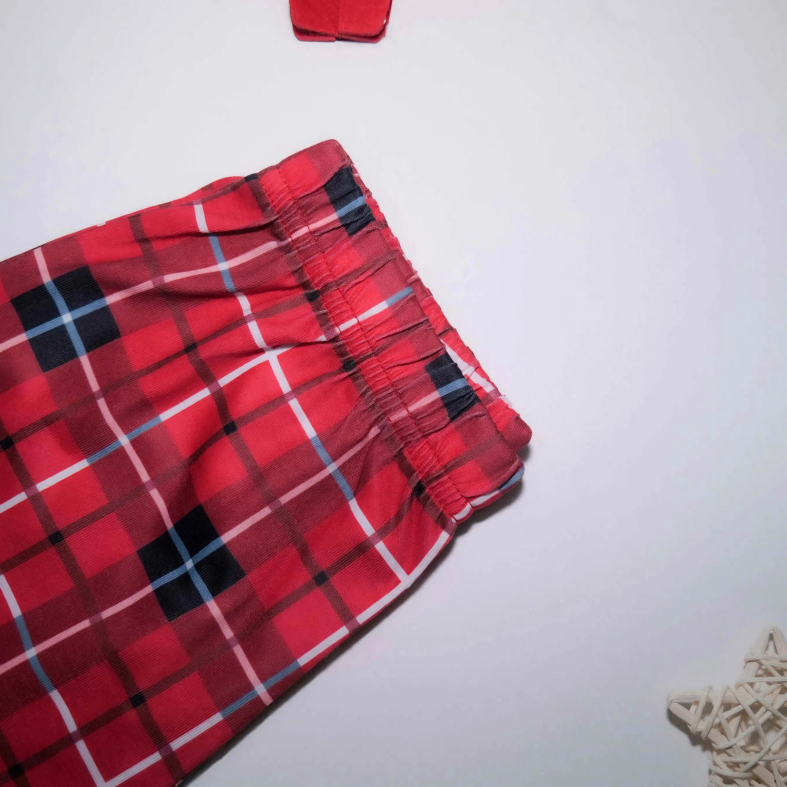 Ensemble pyjama de Noël à carreaux rouges - 2 pièces - Pour toute la famille