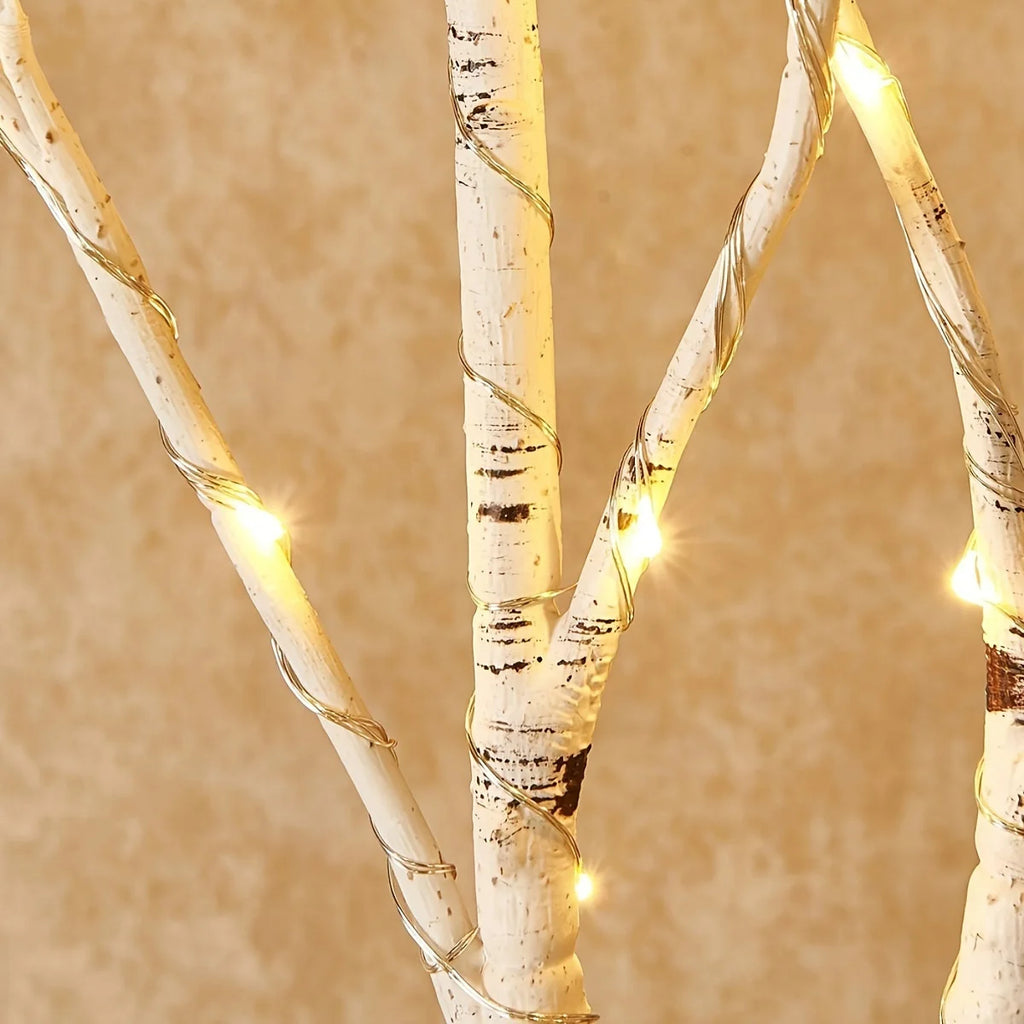 Branches LED Bouleau Blanc - Guirlande Lumineuse Fête Mariage Table