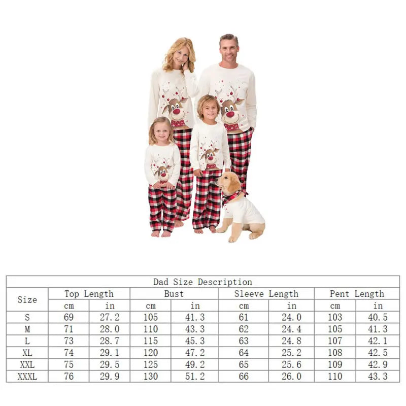 Pyjama de Noël Familial Garçon Fille - Ensemble Assorti Adulte et Enfant