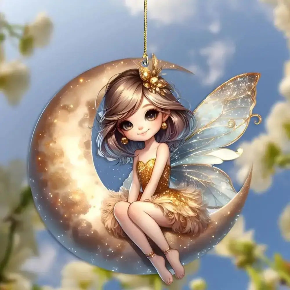 Attrape-Soleil Fée des Fleurs - Décoration Fenêtre Vitrail Acrylique