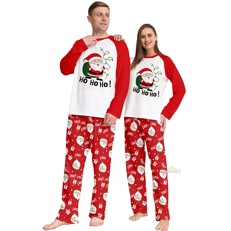 Pyjama de Noël Familial 2024 - Ensemble Assorti Adulte Enfant et Barboteuse Bébé