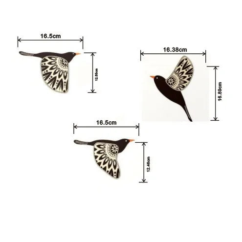 Décoration Murale Oiseau Volant en Bois - Art Mural Naturel