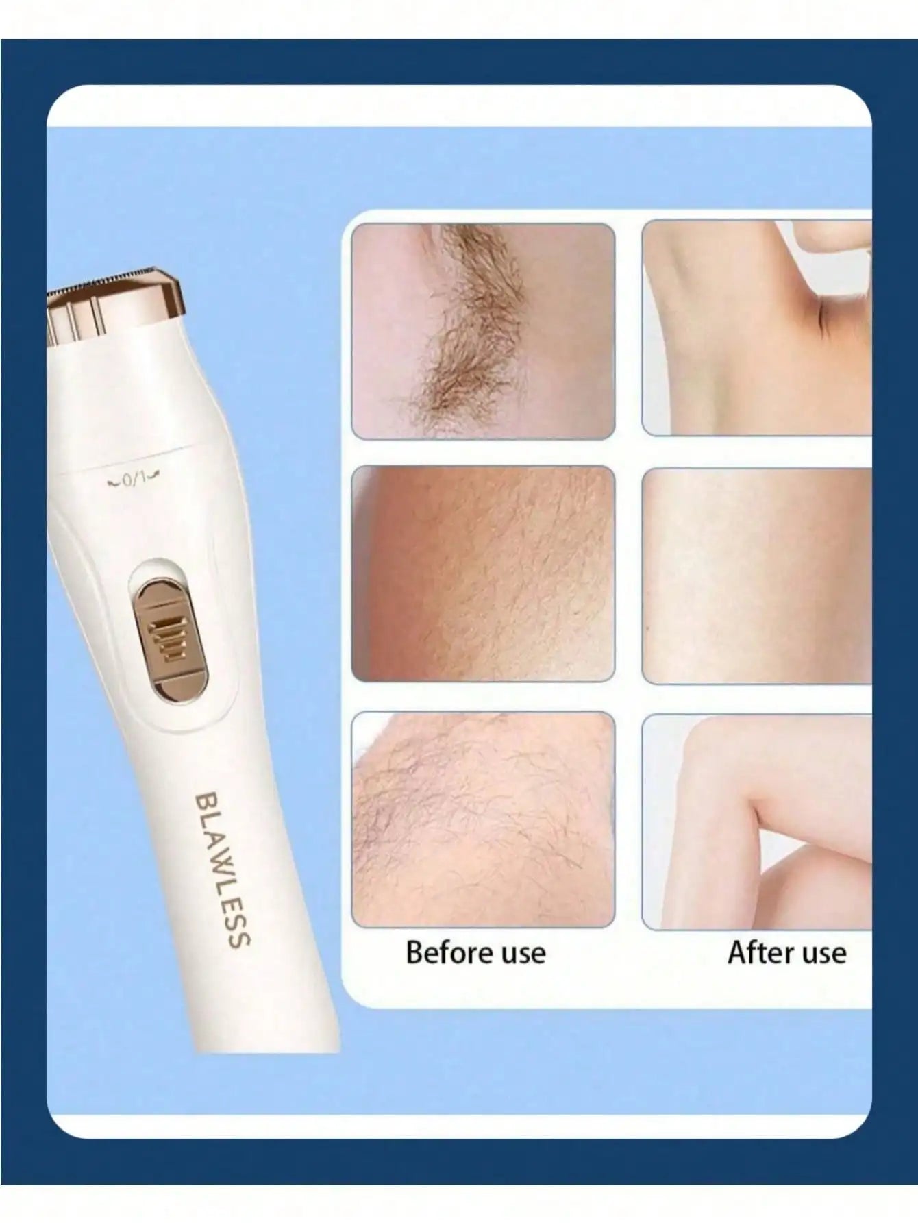 Rasoir Électrique Femme 2026 - Sans Fil Rechargeable Visage Bikini Jambes