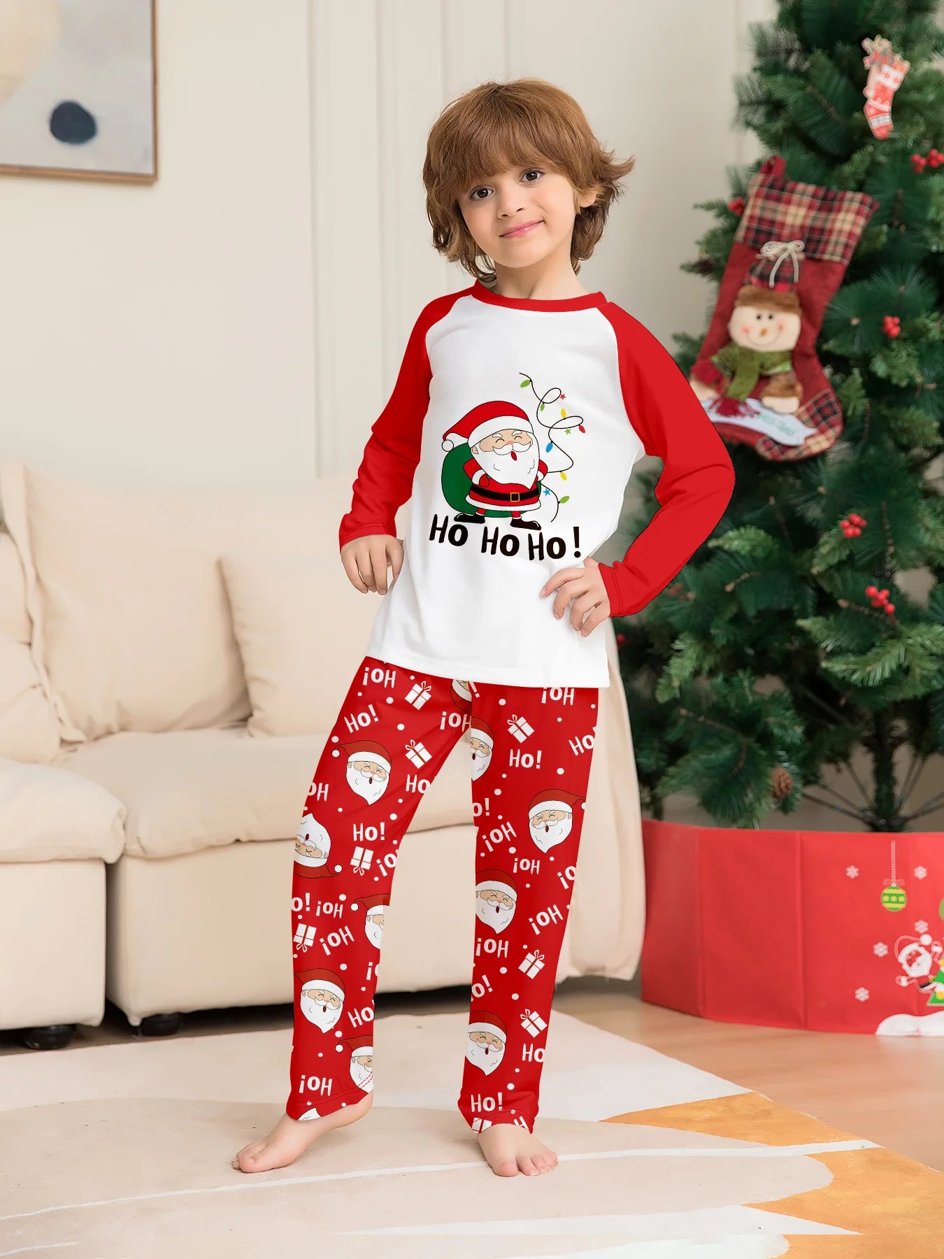 Pyjama de Noël Familial 2024 - Ensemble Assorti Adulte Enfant et Barboteuse Bébé