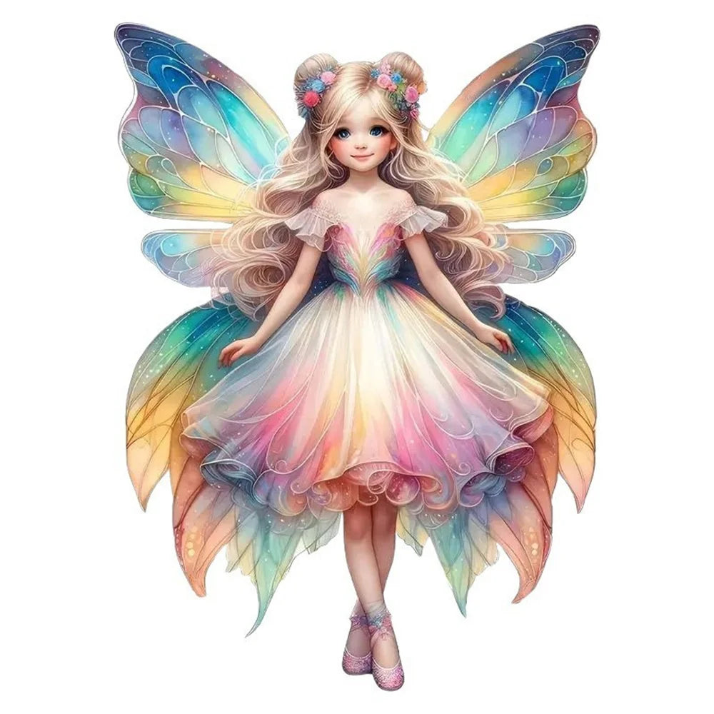 Attrape-Soleil Fée des Fleurs - Décoration Fenêtre Vitrail Acrylique