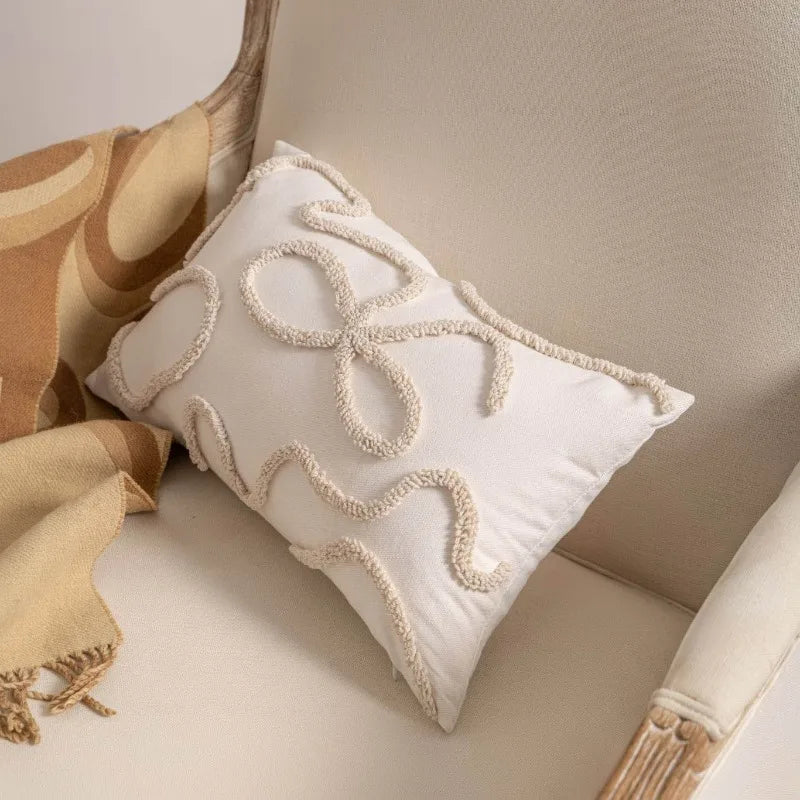 Chic Knit Pillow Covers Ins Style Sofa Cushion Cases Elegant Tassel Throw Pillowcovers Luxury Minimalist Accent Decor