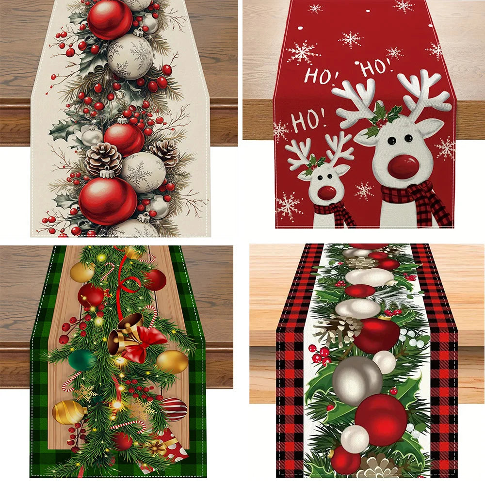 Chemin de Table de Noël 2025 - Décoration Table Festive pour Fête