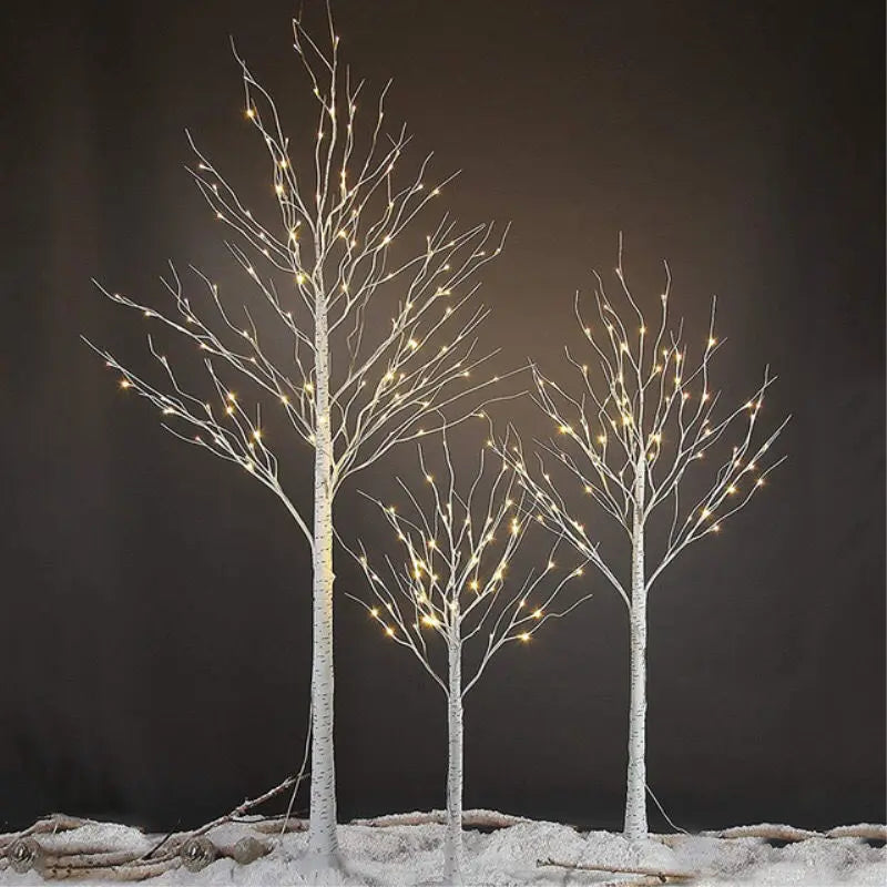 Arbre LED Bouleau de Noël - Lumières Décoratives Chambre Intérieur Lumineux