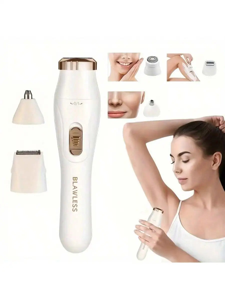 Rasoir Électrique Femme 2026 - Sans Fil Rechargeable Visage Bikini Jambes