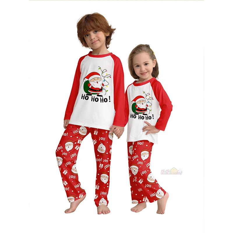Pyjama de Noël Familial 2024 - Ensemble Assorti Adulte Enfant et Barboteuse Bébé
