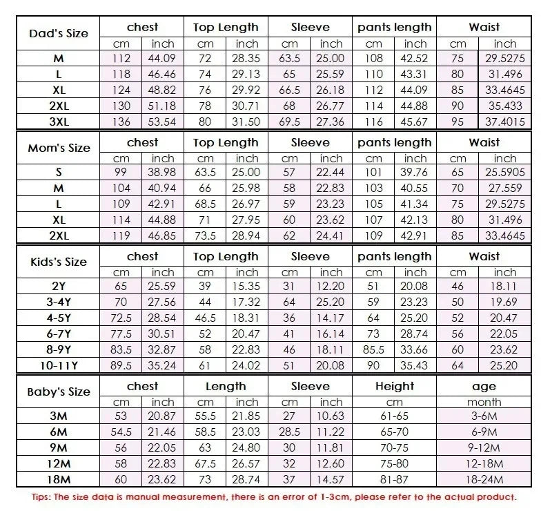 Pyjama de Noël Familial Sapin - Ensemble Assorti Femme Homme Enfant