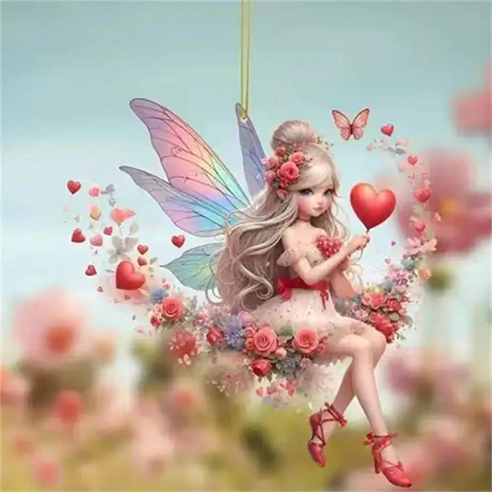 Attrape-Soleil Fée des Fleurs - Décoration Fenêtre Vitrail Acrylique