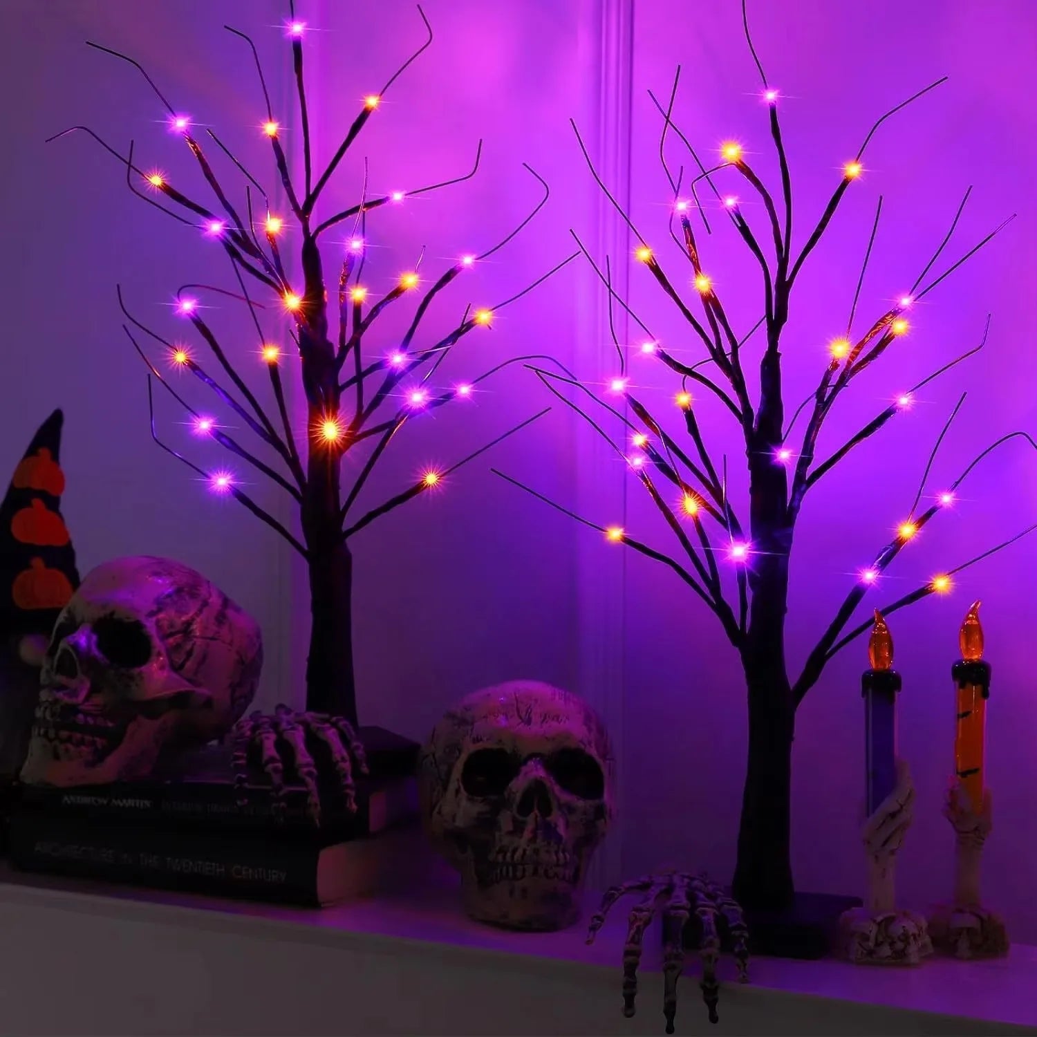 Arbre LED Bouleau de Noël - Lumières Décoratives Chambre Intérieur Lumineux