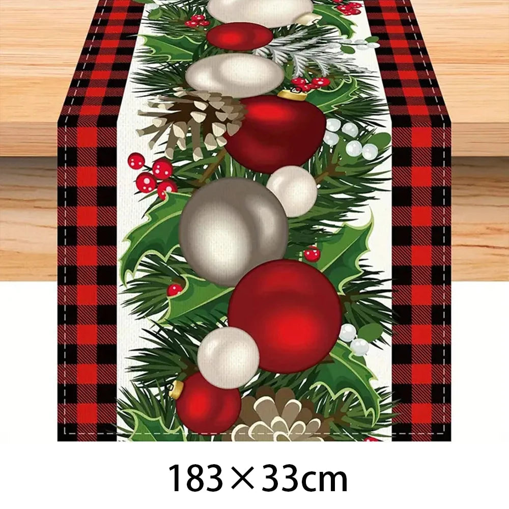 Chemin de Table de Noël 2025 - Décoration Table Festive pour Fête